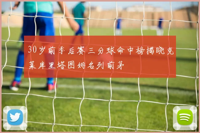 30岁前季后赛三分球命中榜揭晓克莱库里塔图姆名列前茅